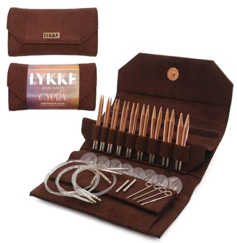 Lykke Cypra Nadel-Set, 8,9 cm, Braun