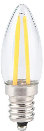 Bombilla de luz de filamento largo, bombilla de luz LED de 10 piezas, bombillas de luz de candelabro LED E12 1.5W AC230V, bombillas de ventilador de techo para iluminación de paisaje de coche en casa
