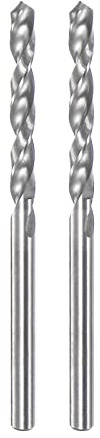sourcing map 2pcs Solid Carbide Drill Bits 2.3mm C3/K10 Tungsten Carbide Precision Mini Micro Straight Shank Twist Drill Bit for Stainless Steel Metal Plastic Wood