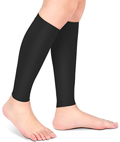 Ejoyous 1 paire de chaussettes de compression pour mollet, pour homme et femme, soutien du mollet, compression mollet, manchons de compression Race and Recover (M)