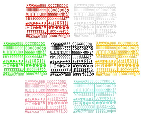 sourcing map 7Pcs 3/4 Inch Letters Set for Felt Letter Board Numbers Symbols 7 Colors Alphabet Message Board Changeable for Cafe, Wedding, Birthday