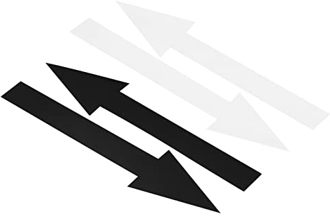PATIKIL 8x2 Arrow Sticker, 20 Pack PVC Removable Self Adhesive Waterproof Large Arrow Sign Floor Decal Wall Marking for Road Instructions, Black/White