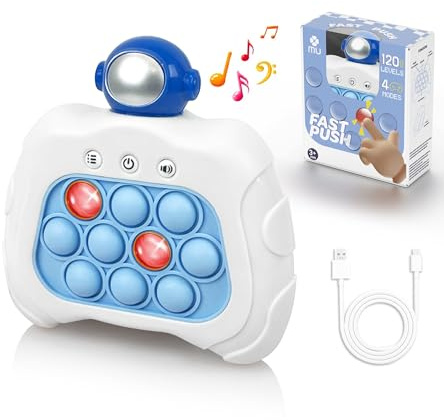 【Keine Batterien erforderlich】 m Mu Wiederaufladbares Pop It Elektronisches Spiel, 4 Modi, 120 Stufen, Aus Silikon.Quick Push Pop It V2.0 Kinder Und Erwachsene. Fidget Toys