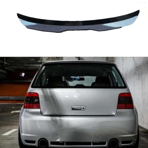 OSTREY Auto-Heckspoiler für VW Golf 4 MK4 R32 Hatchback 1999-2006, Heckdachspoiler, Flügel, Kofferraum, Lippe, Dekoration, Styling, Tuning, Außenzubehör,A Carbon Fiber Look
