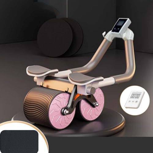 Automatisches Rebound Abdominal Wheel, Bauchtrainer Roller, Bauchmuskel Roller Rad Kit, Ab Wheel für Bauchmuskeltraining, Bauchroller für Anfänger