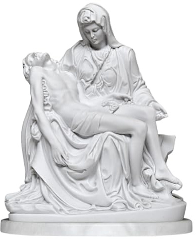 CBAM La Piedad de Miguel Ángel Escultura con base de mármol, varios tamaños, 12 cm