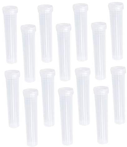 CAXUSD 20pezzi Tubo Trasparente in Plastica Per Nutrizione e Conservazione Per Piccola Coltivazione e Cura Dei Fiori