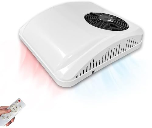 Aspligo 12V Rooftop RV Klimaanlage, 8800BTU 12 Volt elektrisches Parken Klimaanlage, passend für LKW, Wohnmobile, Anhänger, Traktoren, Parkklimaanlage, schnelle Kühlung, Bus,Boot, Wohnmobil,Van