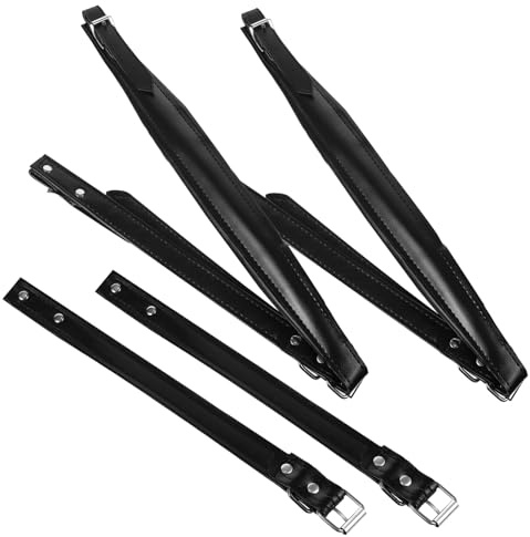 OFFSCH Sangle Accordéon en Cuir Noir pour Joueurs Débutants et Expérimentés Joueurs Débutants et Expérimentés pour Réglable Rembourrage Confortable Compatible avec Différents Types D'accordéons