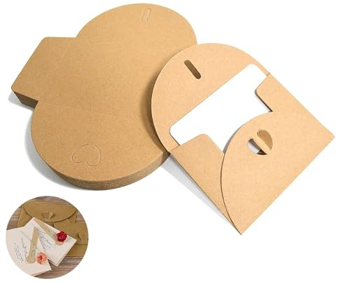 40 Stück Mini Briefumschläge Mit Karten, Kleine Karten Zum Beschriften, Kärtchen Zum Beschriften, Kleine Briefumschläge, Kraftpapier Umschläge, Für Geschenkkarten DIY Dankeskarten (10.5×7.1cm)