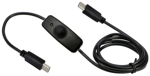 JSGHGDF Double End Type C Male Power Extension Cable USB Type C Cord On/Off Switches Button Power Cable Wire 2A 120cm