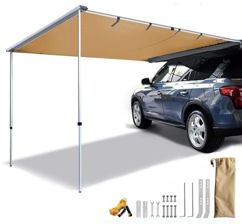 Toldo lateral de coche PU5000 mm, impermeable, toldo para vehículo todoterreno, camión, furgoneta, con bolsa de almacenamiento