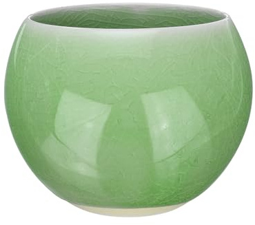 QUARKZMAN Tazze da tè fatte a mano 150ml / 5oz Decorazione a crepe di ghiaccio Cinese Giapponese Tazza da tè in ceramica Gong Fu Set da tè per ufficio Casa Regali, Verde