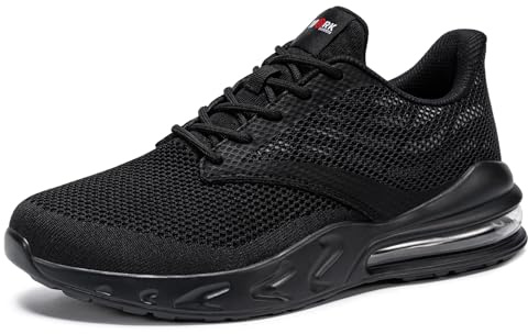 LARNMERN Zapatillas de Cocina Antideslizante Zapatos de Cocina Hombre Zapatos Hosteleria Zapatillas Antideslizante Camarero Sanitario Sin Puntera,Negro 43 EU