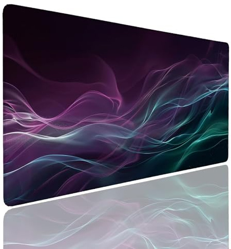 Tappetino per Mouse da Gaming, Tappetino Mouse Pad XXL Grande, Mousepad con Impermeabile e Antiscivolo, Lavabile Sottomano Copri Scrivania Ufficio, Tappetini Tappeto Mouse Mat 1400x600x4mm Purple (11)