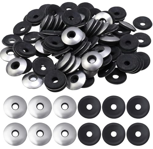 200 Dichtscheiben Für Schrauben Gummi Unterlegscheiben Aus (M6.3x16mm) | Gebundenem Dichtungsscheiben Edelstahl Oberfläche Verzinkt Passend Für Schrauben Und Rohrschrauben Dichtgummi für Schrauben