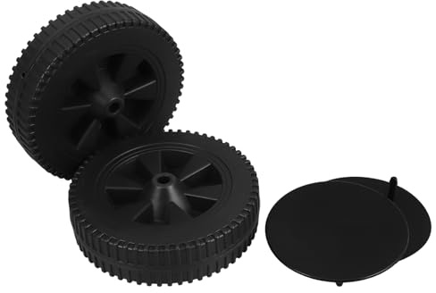Ipetboom 2 Ruote Girevoli da 7 Pollici in Plastica Resistente al Calore, Ruote di Ricambio per Carrello Griglia Barbecue, Installazione Rapida per Attrezzature da Esterno