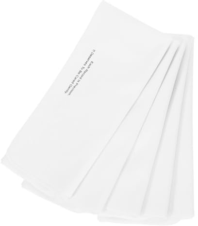 OSALADI Record Cleaning Cloth Microfiber 5pcs for Vinyl Cd Discs Dust-free Polishing Cloths Suitable for Home Audio and Car Use White Small Size