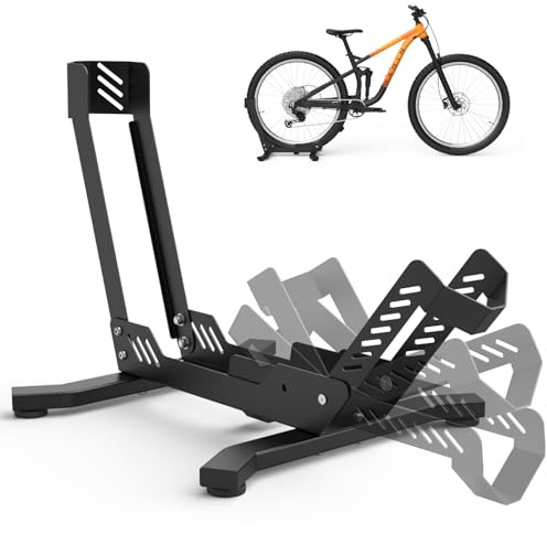 IMAYCC Professional Fahrradständer Boden, für 26”-29”Mountainbike, E-bike, Rennrad, MBT, Hinterrad und Vorderrad Ausstellungsständer, Ideal für Ihre Garage(schwarz).