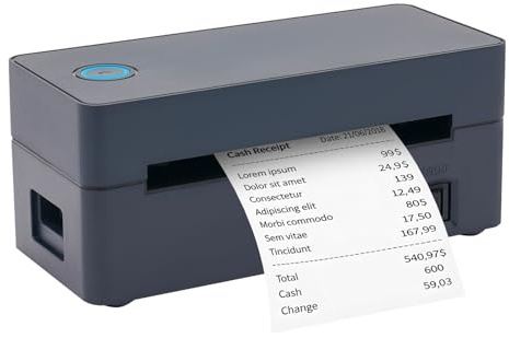 CuCummoo Impresora de etiquetas Bluetooth, impresora térmica portátil, dispositivo de etiquetado 4 x 6, etiquetas de envío, impresora de etiquetas para código de barras, dirección, compatible