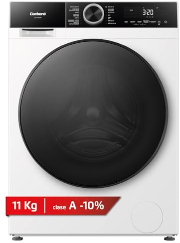 Corberó - Lavadora Excellence 11Kg | CLH1126VIN | 11 Kg | 1400 RPM | Motor Inverter | Función Vapor y Lavado Jet | 14 Programas| Inicio Diferido | Programa Antialérgico | Blanco