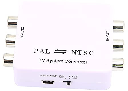 Eminchu PAL NTSC Format Converter Mini Bärbar Adapter för DVD-spelare och Olika TV-apparater Hög Kvalitet ABS 1080P 1 Enhet