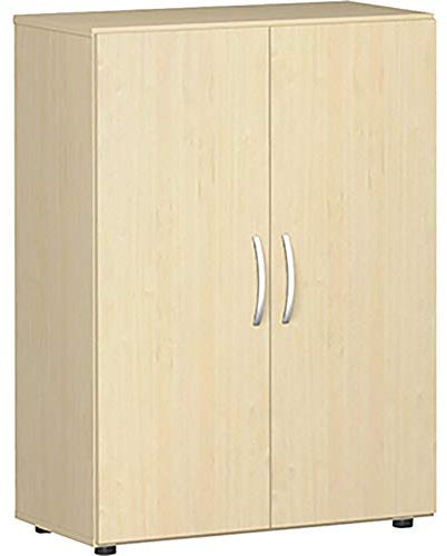 Gera Möbel S-383102-AH Flügeltürenschrank Mailand 3 OH mit Standfüßen, 80 x 42 x 110,4 cm, ahorn