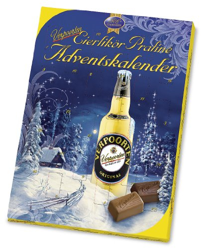 RCP Verpoorten Adventskalender Wintertraum – 1 x 240 g – Gefüllte Zartbitter- und Vollmilch-Schokoladen-Pralinen mit Eierlikörfüllung