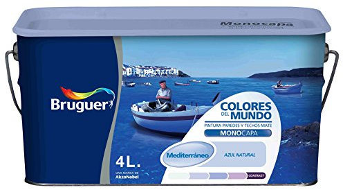 Bruguer Colores del Mundo Pintura para paredes monocapa Mediterráneo Lila 4 L
