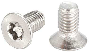 sourcing map M5x10mm 304 Edelstahl Flachkopf Torx Maschine Schrauben Verschluss 50 stücke DE de