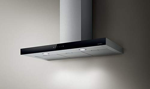Elica Joy Blix/A/90 MONTIERT Wand schwarz, Edelstahl 500 m³/h – Hauben (500 m³/h, führt, 46 dB, 63 dB, 50 cm, 65 cm)