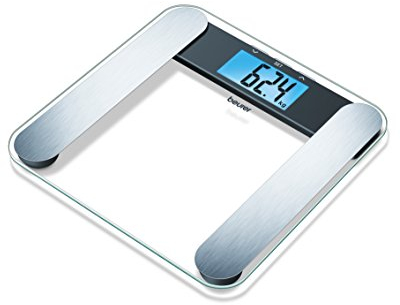 Beurer Glas-Diagnosewaage BF 220, mit extra großem LCD-Display, Tragkraft bis 180 kg