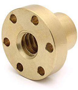 Trapezgewindemutter Flansch EBFM 12X3 rechts Rotguss