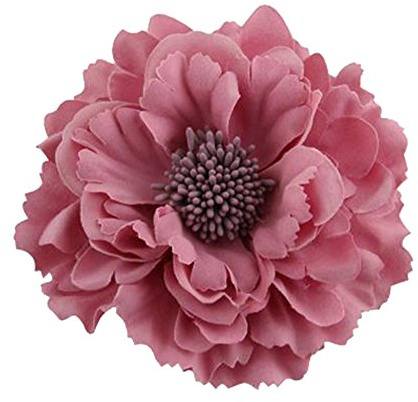 Ansteckblume, Haarblume Haarschmuckin vielen Farben, Haarblüte mit Haarclip und Sicherheitsnadel Dunkelrosa