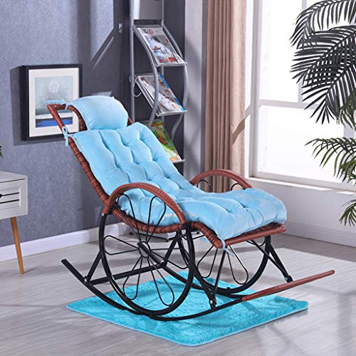 Cuscino di peluche pieghevole in cotone per il tempo libero, poltrona reclinabile, cuscino per sedia in rattan di bambù, cuscino per sedia a dondolo, sedie comode e traspiranti-125x48 cm (49x18 poll