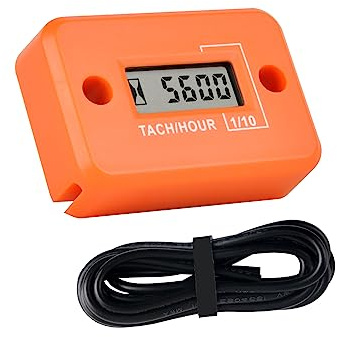 Runleader RL-HM012 Mini tacómetro/contador de horas | IP68 impermeable, RPM en tiempo real y horas totales de motor para cortacésped ZTR, generador, quad y motosierra