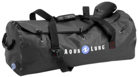 Aqualung Travel Dry Bag - 130L Wasserdichter Tauchbeutel aus Plane, 2 Schraubventile, Griffe und Schultergurt, Transport von Nasser Ausrüstung