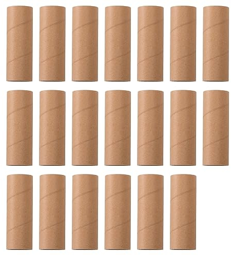 Creative Diy Projects 20er-Pack Toilettenpapierrollen aus Papierrohr zum Basteln, Kunst, robuste, langlebige Papprohre, handgefertigt Braun 15cm