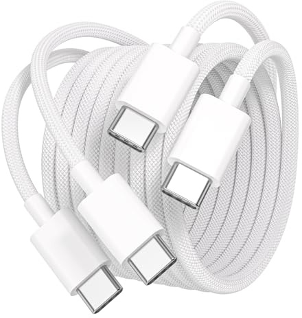 Quntis USB C till USB C kabel 1M, 60W snabbladdare kabel 2Pack typ C till typ C kabel för iPhone 15 16 17 Pro, Pro Max, Plus, iPad Pro, iPad Air, MacBook Air, Galaxy S20, Google Pixel, Huawei