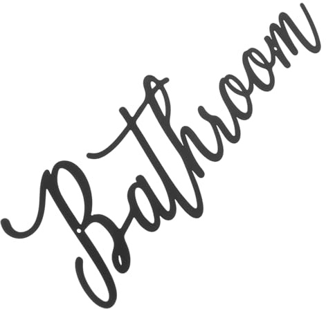 Veemoon Targa Bagno Decorazione Creativa Per Parete Arte Per Bagno e Toilette Stile Vintage e Resistente Per Casa e Ambienti Pubblici