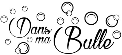 Sticker mural salle de bain Dans ma bulle Sticker mural relax salle de bain douche vinyle maison-S-25x56cm-Black