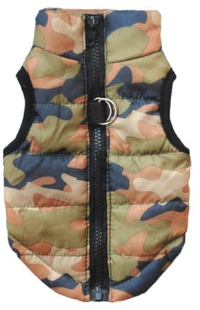 1 x Winter-Haustierkleidung für Hundebekleidung für Hunde, Jacke, Tarnmuster (Reen-Camouflage, Größe L)