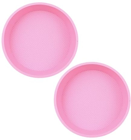Cabilock 2piezas Moldes Redondos De Silicona Para Pasteles Antiadherentes Desmontables Para Hornear Fácil De Limpiar
