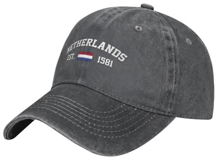 Niederlande Flagge Baumwolle Unisex Baseballmütze Atmungsaktiv Baseball Kappen Leicht Snapback Kappe Für Draussen Sport Angeln