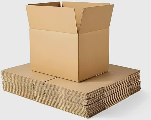 MORE FREE- 12 Cajas de Cartón 30x20x15,Canal Simple Ultra Reforzado, Caja para almacenaje, Caja con solapa, Caja Tipo Americana (12 CAJAS- 30x20x15)