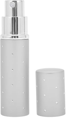 CAPASTEC Atomiseure De Parfum Rechargeable Argent 2 Pièces Pour Voyage | Aluminium, Verre, 10Ml, 9.9X2.3Cm, Hauteur 9Cm, Pour Sac À Main, Vacances, Avion, Fenêtre, Pulvérisation Fine, Anti-Fuite