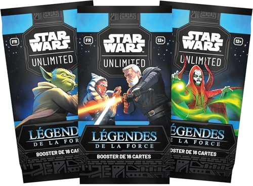 Asmodee - FFG - Star Wars: Unlimited Jeu de Cartes à Collectionner - Légendes de la Force - Booster de 16 Cartes - pour Adultes et Enfants, dès 12 Ans, 2+ Joueurs - Version française