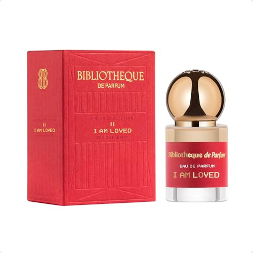 Bibliotheque de Parfum I Am Loved - Eau de parfum pour femme - Parfum floral - Parfum féminin et romantique - Notes de lys, violette, patchouli, vanille et cyclamen - 16 ml