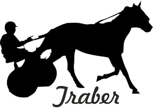 16.1CMx11.3CM Aufkleber Traber Pferd Trotter Pferd, Auto Aufkleber Und Motorrad Auto Styling Zubehör Balck sliver Motorrad Fahrrad Dreirad Kühlschrank WC Aufkleber Dekoration Aufkleber