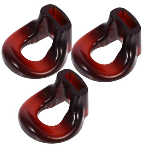 Milisten Flute Mouthpiece Replacement Set 3Pcs Resin Blow Aid Brown Colour No Burrs No Peculiar Smell Lightweight and Portable Accessory for Flute Practice
